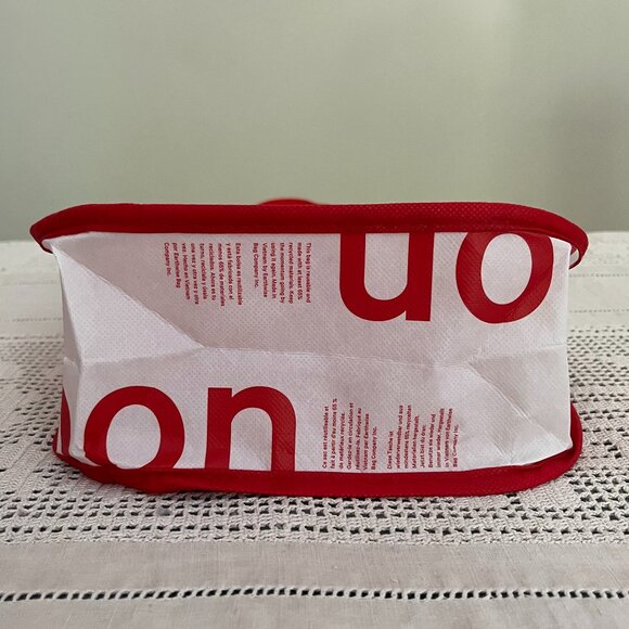 NEW Lululemon red & white small reusable tote bag - Picture 6 of 6